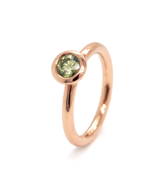 ROEMER by Bregje ROEMER by Bregje Ring Celina 18k roségoud met groene diamant 0.34ct