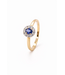Excellent geelgouden ring met saffier en briljant RP137027