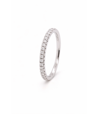 ROEMER ROEMER ring 18k witgoud alliance S met diamant 0.24ct 54