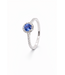ROEMER ROEMER witgouden ring met licht blauwe saffier 0.56ct en diamant 0.25ct 54