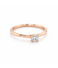 ROEMER ROEMER roségouden solitair ring 0.24ct