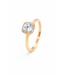 ROEMER ring 14K geelgoud met Topaas 0,97ct en diamant 0,11ct 55