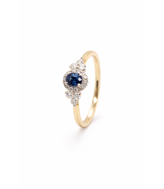 ROEMER ROEMER  Ring  goud 14K met saffier 0.38ct en diamant 0.25ct R40873