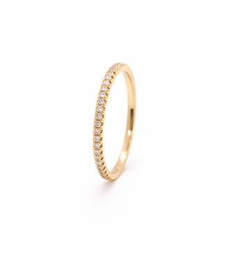 ROEMER ROEMER ring 14k geelgoud alliance XS met diamant 0,13ct 52