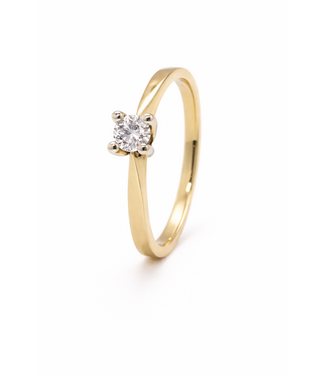 ROEMER ROEMER geelgouden ring met briljant
