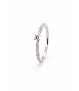 ROEMER ROEMER ring 14K witgoud solitair met diamant XS 0.24ct 52