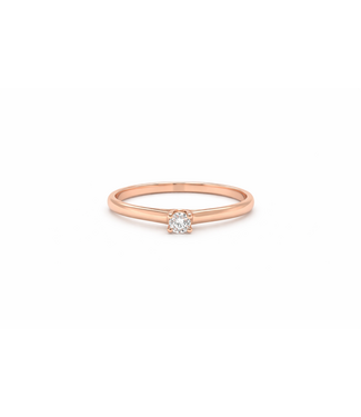Miss Spring Miss Spring roségouden solitair ring 0.08ct