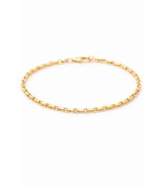 ROEMER ROEMER geelgouden armband anker gediamanteerd 2.5/21cm