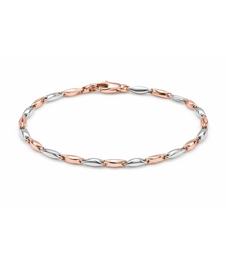 Monzario Monzario armband 14K rosegoud met witgoud 864ARW