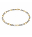 ROEMER ROEMER 14k bicolor gouden armband valkenoog 4mm 19.5cm