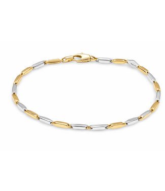 Monzario Monzario armband 865Abic 19cm. geel/witgoud 14k