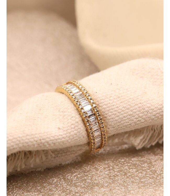 ROEMER 18K geelgouden ring met diamanten 0.75 ct maat 53