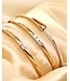 Roemer Armband14k wit- en geelgoud met diamant 0.15ct TW Vs