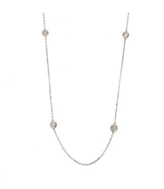 ROEMER ROEMER witgouden ketting met diamant 0.39ct
