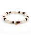 Y&G Y&G Armband Garnet, Granaat en Parels PSP0042