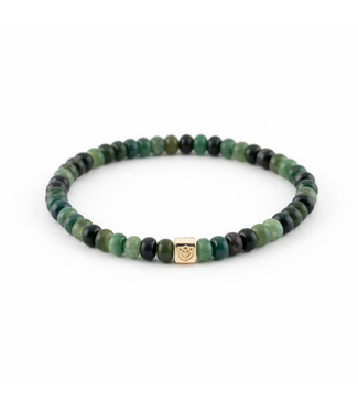 Y&G Y&G armband heren mosagaat met 14k roségoud 8009M-R