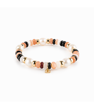 Y&G Y&G armband tres chic met 14k gouden beads