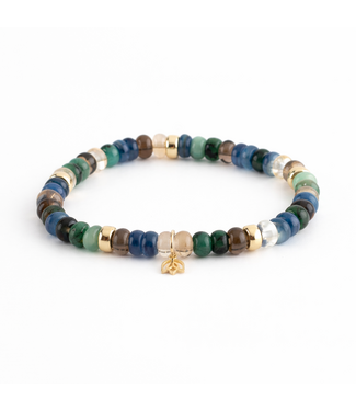 Y&G Y&G armband smaragd, theekwarts en topaas 14k goud SP0056