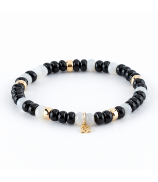 Y&G Y&G armband Onyx en maansteen 14k goud SP0026