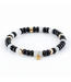 Y&G armband Onyx en maansteen 14k goud SP0026