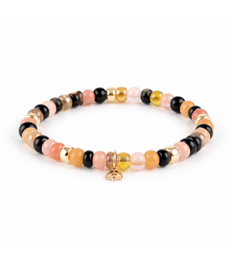 Y&G Y&G armband Rookkwarts, aventurijn en toermalijn 14k goud SP0005