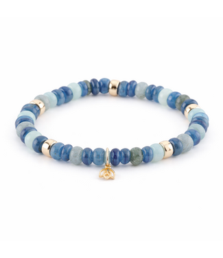 Y&G Y&G armband kyaniet amazoniet en labradoriet 14k goud SP0015