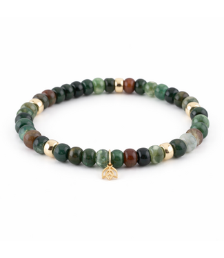 Y&G Y&G armband mosagaat 14k goud 7009