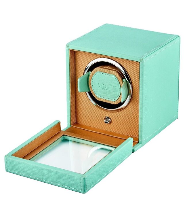WOLF watchwinder cube single mint/peach 461125