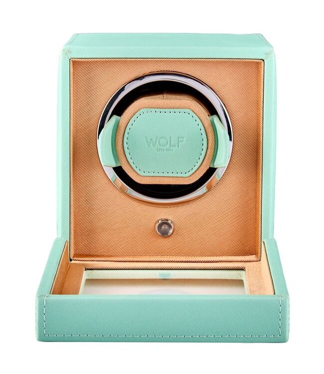 WOLF watchwinder cube single mint/peach 461125