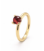 ROEMER by Bregje Ring 18k geelgoud Lily met Granaat