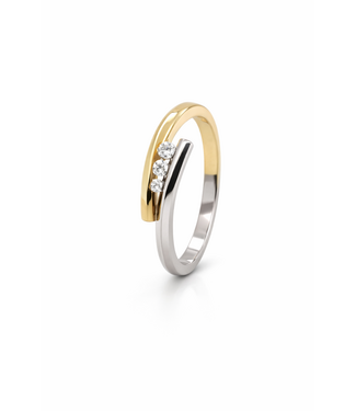 R&C R&C Bicolor gouden ring Penelope Plus 0.12ct SI
