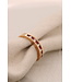Roemer ring 18k rosegoud met Robijn en Diamant maat 54