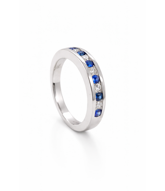 ROEMER Roemer ring 18k witgoud met saffier en diamant maat 54