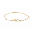 Gouden baby armband met zirkonium vlinder. 13,50 cm.