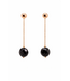 Monzario rosegouden oorhangers met onyx O1198R