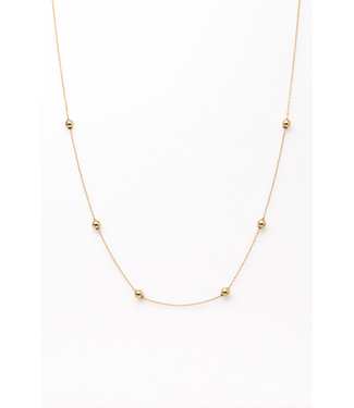 ROEMER ROEMER geelgouden collier balletjes VIZ0082