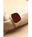 Herenring goud 14k met carneool 14x14 model 513