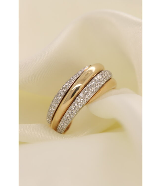 Passione ring goud 14k met diamant 0.71ct. Si/H maat 57