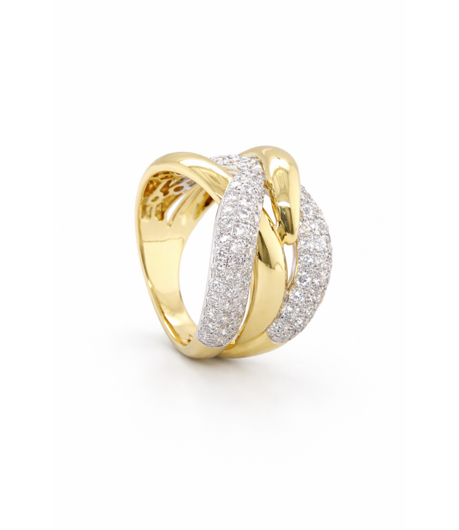 Passione ring goud 14k met diamant 1.34ct. Si/H maat 57
