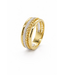 Passione Combiring goud 14k met diamant 0.17ct Si/H maat 56