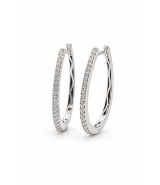 Passione Passione Oorringen witgoud 14k met diamant 0.50ct