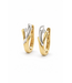 Passione oorringen geel/witgoud 14k met diamant 0.05ct