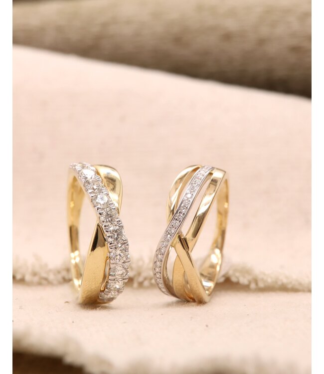 Passione Ring Goud 14k met diamant 0.96ct Si/H maat 55