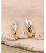 Passione oorringen geel/witgoud 14k met diamant 0.05ct