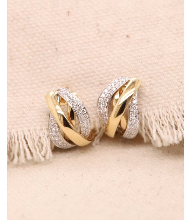 Passione Oorringen geel/witgoud 18k 0.37ct H Si