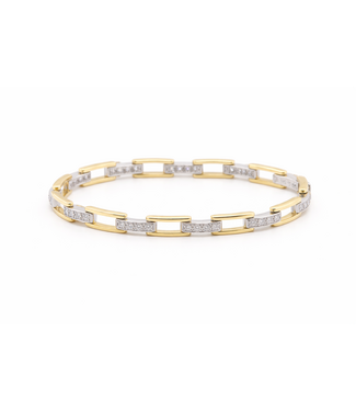 Passione Passione 14k geel- met witgouden armband met diamant 0,78ct