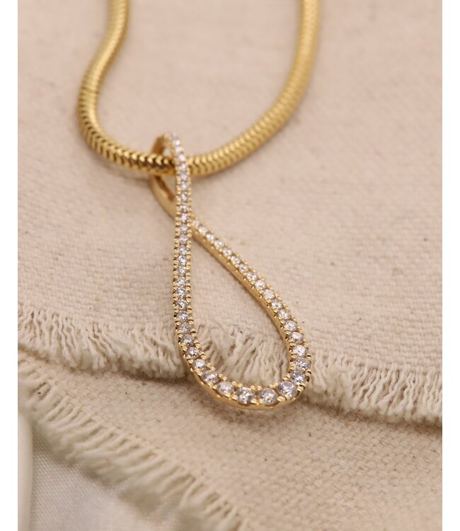 Passione hanger goud 14k met 0.64ct diamant G/Si