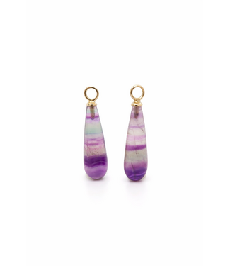 ROEMER ROEMER oorbelhangers met gestreepte Fluoriet