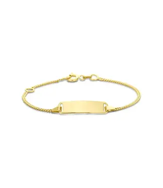 Babyplaat armband goud 14k 11.5-13.5cm gourmet