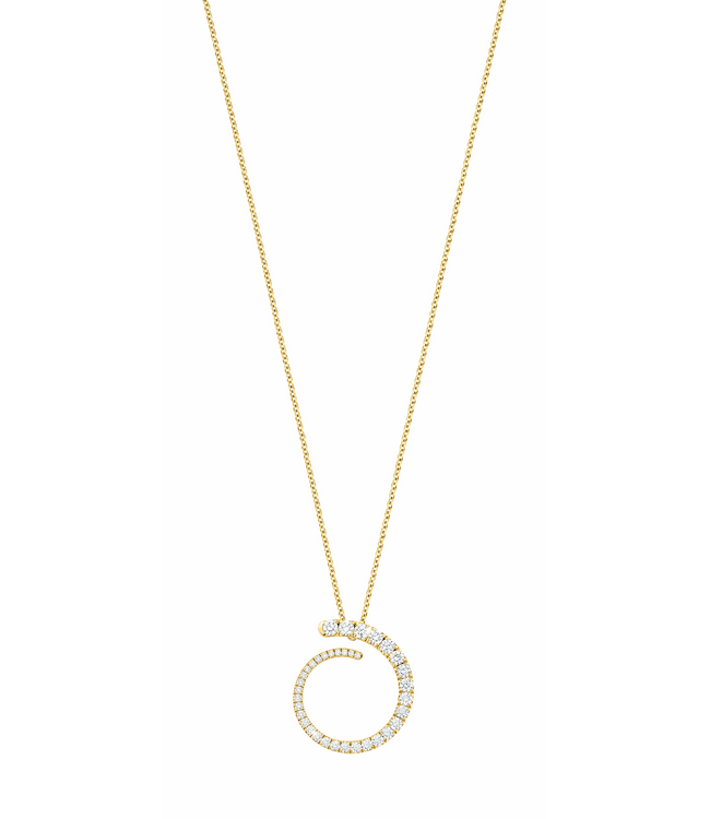 Noor hanger geelgoud 14k met diamant 0.70ct W/Si